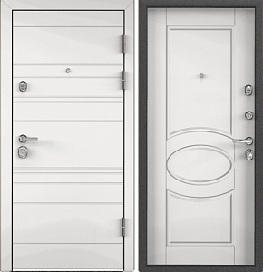 Товар Дверь Цербер 3К Чёрная Горизонт Белый Сменная панель DIS006470