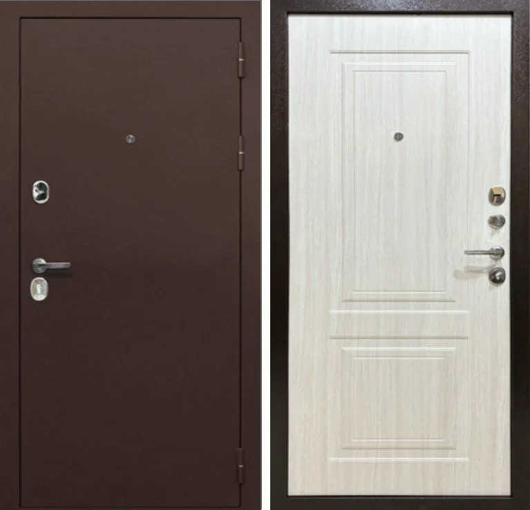 Фото Дверь MXD Союз 90мм Антик Медь - панель Лиственница беленая DIS007238